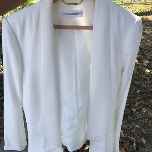 Calvin Klein white blazer.